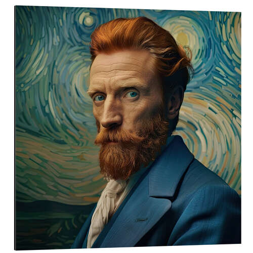 Aluminium print Portrait of Van Gogh