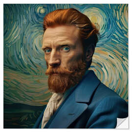 Sticker mural Portrait of Van Gogh