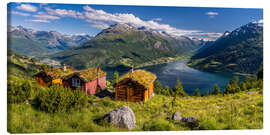 Obraz na płótnie Nordfjord Panorama with Glacier View, Norway - Achim Thomae