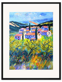 Gerahmter Kunstdruck Häuser in der Provence