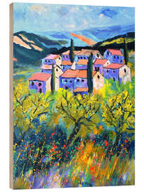 Hout print Houses in Provence