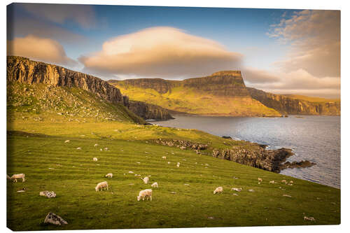 Canvas print Evening at Neist Cliff, Isle of Skye, Scotland
