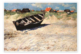 Wall print Boat on the south beach of Skagen - Oscar Björk, 1884
