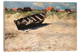 Holzbild Boot am Südstrand von Skagen - Oscar Björk, 1884