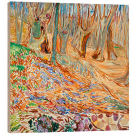 Tableau en bois Elm forest in spring, 1923 - Edvard Munch