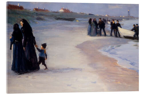 Acrylic print A white boat on the beach, 1895