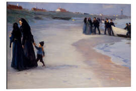 Aluminium print A white boat on the beach, 1895