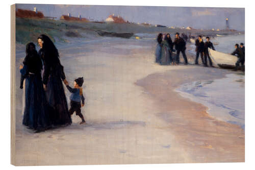 Obraz na drewnie A white boat on the beach, 1895
