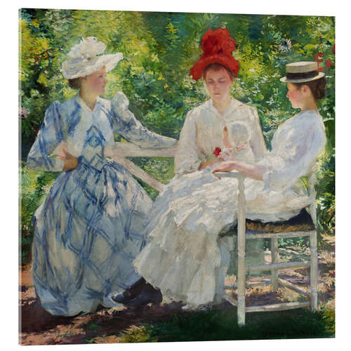 Cuadro de metacrilato Three Sisters, A Study in June Sunlight, 1890