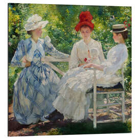 Aluminium print Three Sisters, A Study in June Sunlight, 1890 - Edmund Charles Tarbell