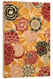 Holzbild Grafisches Blumenmuster, 1926