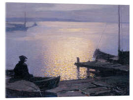 Akryylilasitaulu Along the Mystic River - Edward Henry Potthast