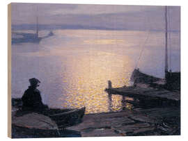 Holzbild Entlang des Mystischen Flusses - Edward Henry Potthast