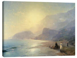 Lærredsbillede Alexander Pushkin und Princess Maria Raevskaya, 1886 - Ivan Konstantinovich Aivazovsky