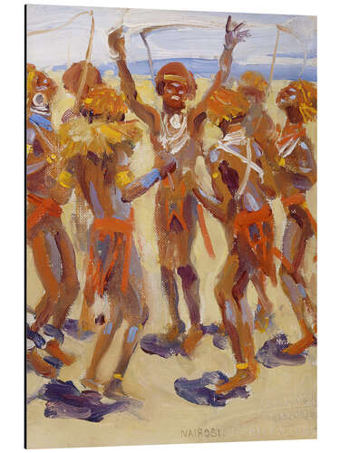 Aluminiumsbilde Dancing Kikuyu Warriors, 1909