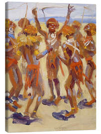 Tableau sur toile Dancing Kikuyu Warriors, 1909