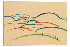 Wood print Mountain range in the Sauerland - Walter Ophey