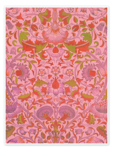 Poster Lodden Chintz Rosa, 1884