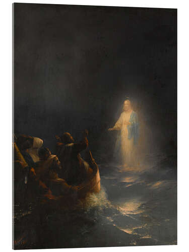Acrylic print Jesus walking on water, 1863