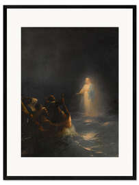 Gerahmter Kunstdruck Jesus wandelt auf dem Wasser, 1863