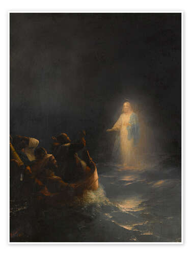 Poster Jesus wandelt auf dem Wasser, 1863