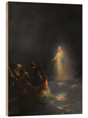 Puutaulu Jesus walking on water, 1863