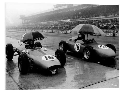 Hartschaumbild Jack Brabham und Carel Graf de Beaufort, 1962