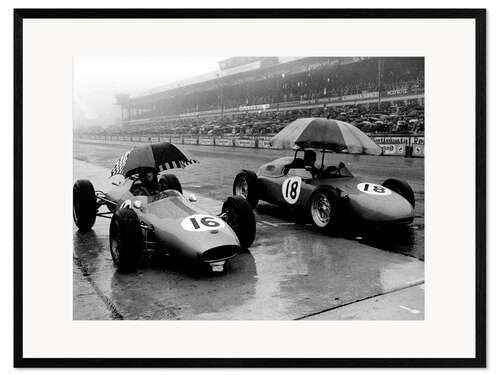 Plakat artystyczny premium w ramie Jack Brabham and Carel Graf de Beaufort, 1962