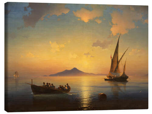 Canvas-taulu The Bay of Naples, 1841