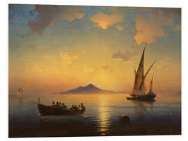 Hartschaumbild Die Bucht von Neapel, 1841