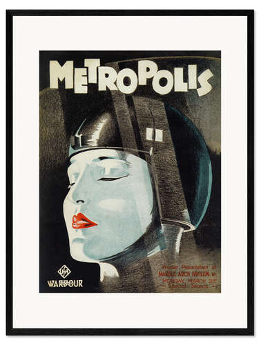 Innrammet kunsttrykk Metropolis, 1926, Head of Maria I