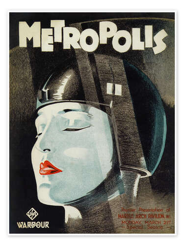 Poster Metropolis, 1926, Head of Maria I