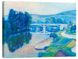 Lærredsbillede Marne Bridge near Créteil - Hans Lehmann