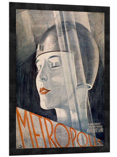 Foam board print Metropolis, 1926, Head of Maria II