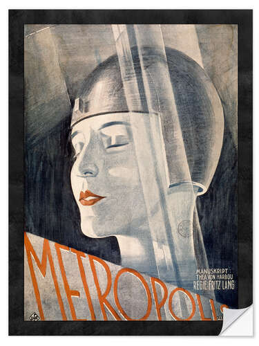 Wandsticker Metropolis, 1926, Kopf von Maria II