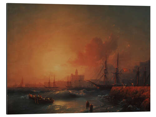 Aluminium print Malaga, 1854
