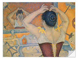 Vinilo para la pared Woman doing her hair - Paul Signac