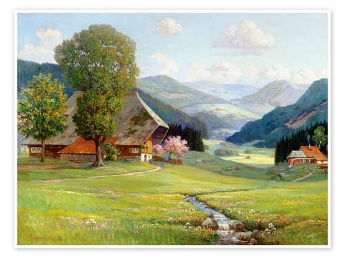 Plakat Spring in the Black Forest - Arnold Lyongrün