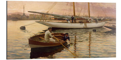 Tableau en aluminium Marine, Port of Barcelona - Joan Llaverias, 1898