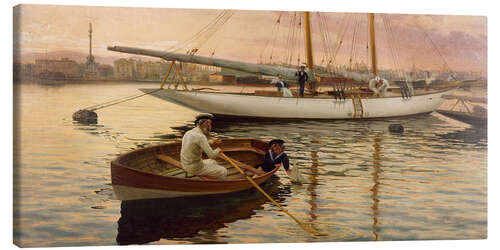Canvas print Marine, Port of Barcelona - Joan Llaverias, 1898