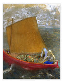 Wall print The yellow sail - Odilon Redon