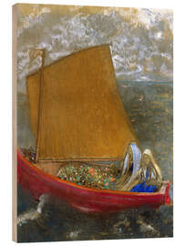 Wood print The yellow sail