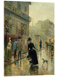 Acrylic print Boulevard in Paris, 1885 - Akseli Gallen-Kallela