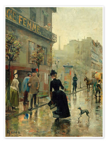 Poster Boulevard in Paris, 1885