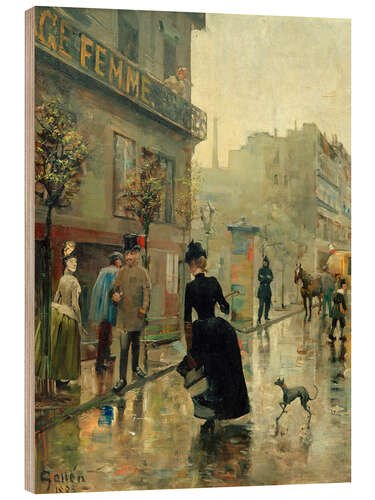 Cuadro de madera Boulevard in Paris, 1885
