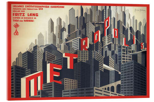 Acrylic print Movie poster Metropolis - Boris Bilinsky, 1926