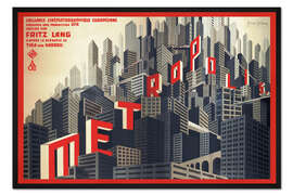 Gerahmter Kunstdruck Filmplakat Metropolis - Boris Bilinsky, 1926