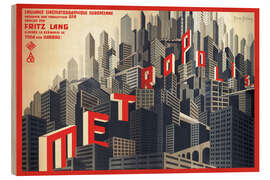 Hout print Movie poster Metropolis - Boris Bilinsky, 1926