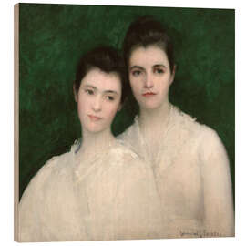 Cuadro de madera Emeline and Josephine Tarbell, 1905 - Edmund Charles Tarbell