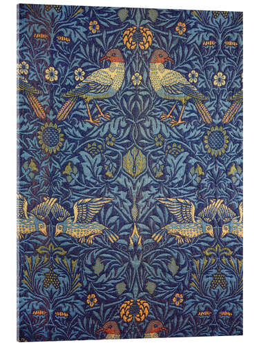 Tableau en verre acrylique Birds, Decorative fabric, 1878
